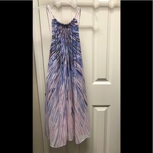 White House Black Market Pink and Blue Sundress.